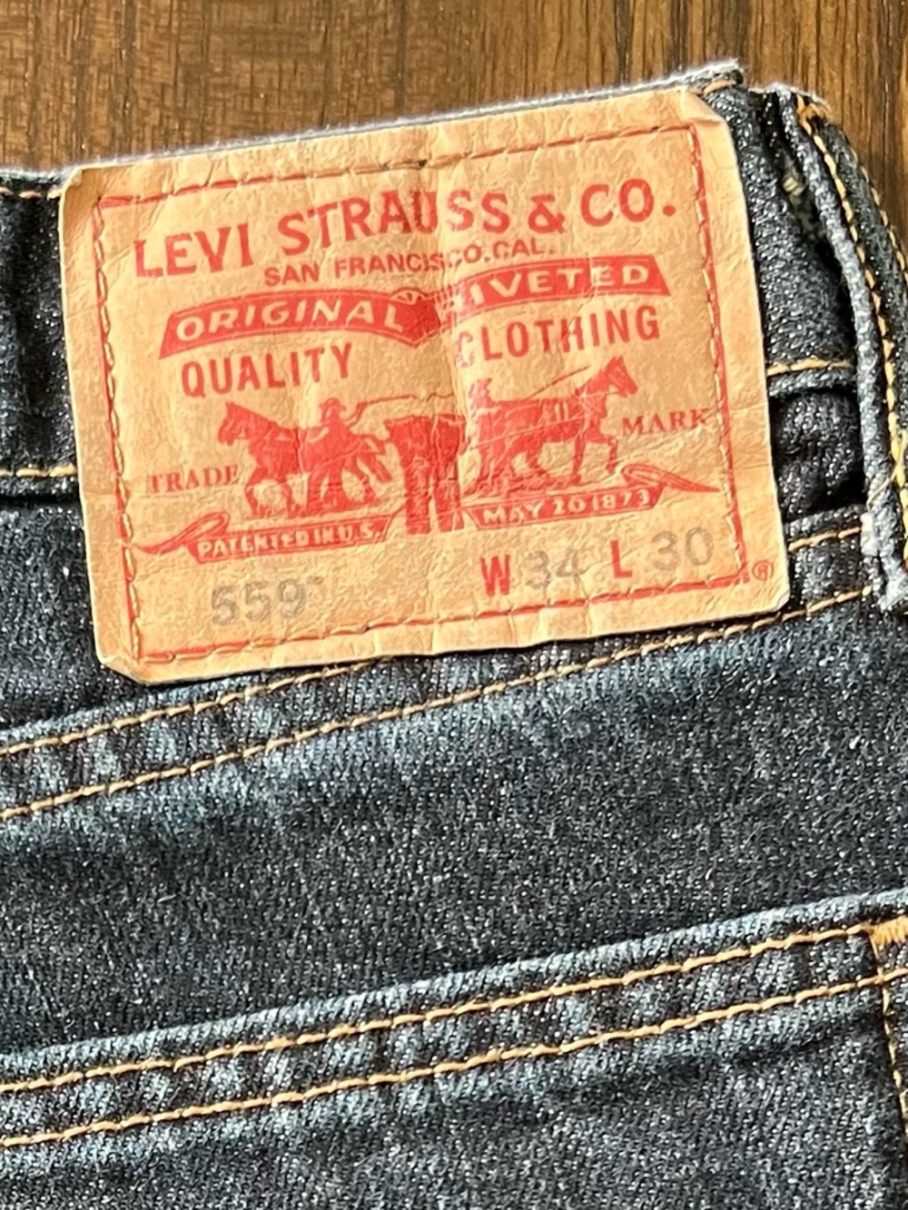 Levi's 559 Men's Indigo “Relaxed Straight” Jeans - 34/30 - Picture 10 of 10